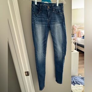 American eagle super super stretch skinny jeans.